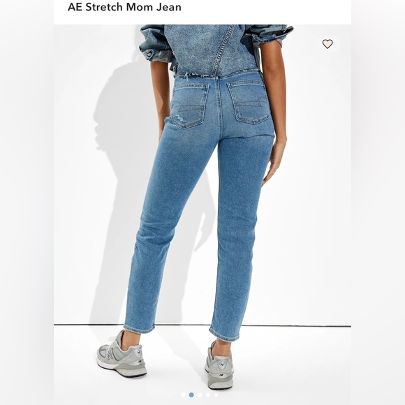 American Eagle stretch denim mom jeans casual everyday straight leg size 8 reg - Picture 8 of 9
